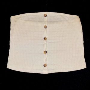 Cream / White Bando Top